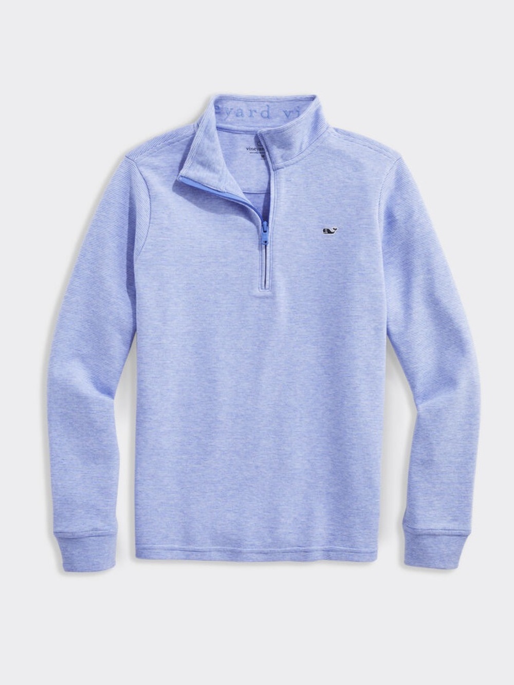 Vineyard Vines Heathered Light Blue Quarter-Zip Pullover